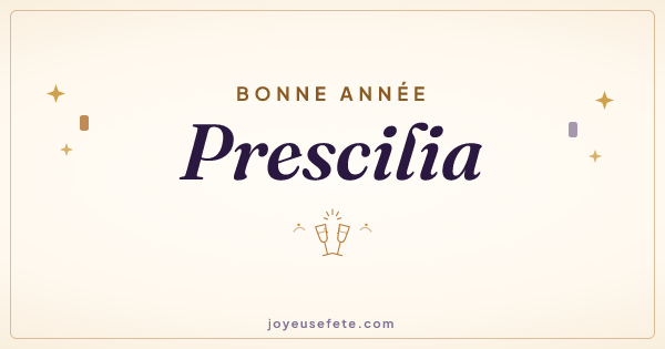 Image « Bonne année Prescilia » au format large