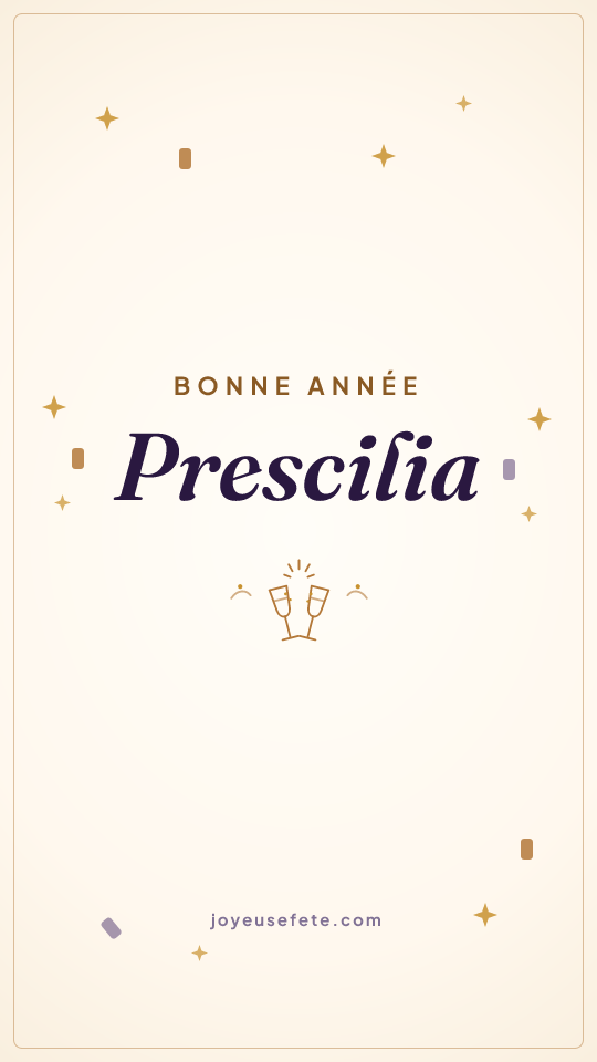 Image « Bonne année Prescilia » au format story