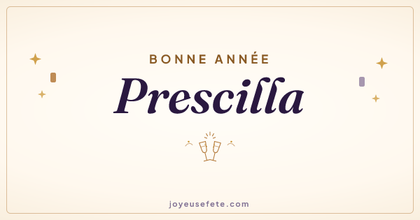 Image « Bonne année Prescilla » au format large