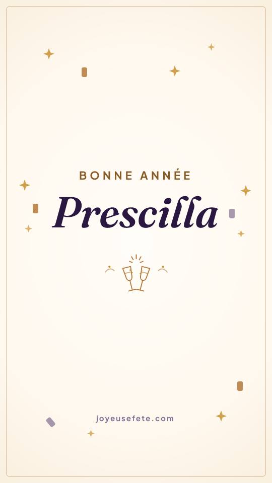 Image « Bonne année Prescilla » au format story