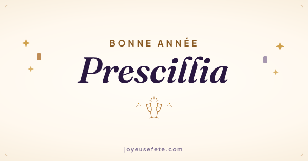 Image « Bonne année Prescillia » au format large