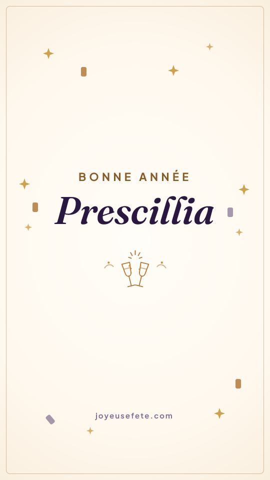 Image « Bonne année Prescillia » au format story