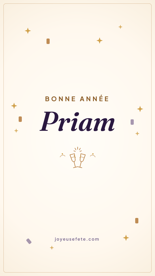 Image « Bonne année Priam » au format story
