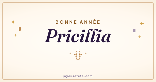 Image « Bonne année Pricillia » au format large