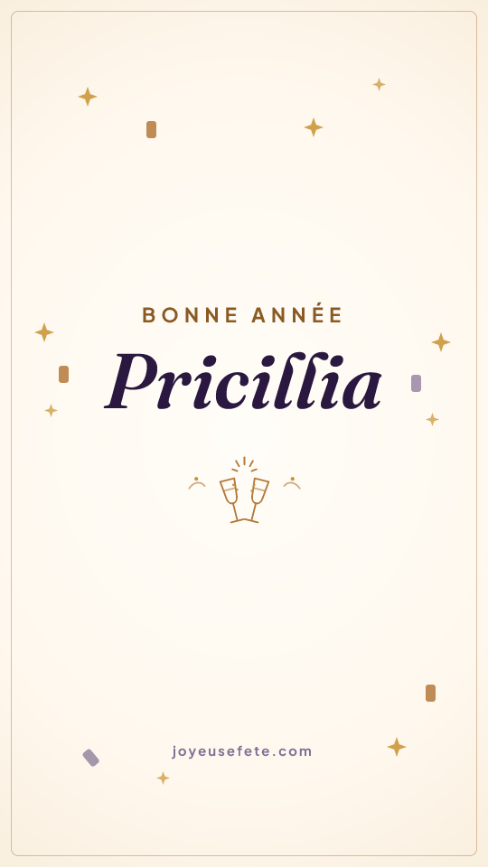 Image « Bonne année Pricillia » au format story