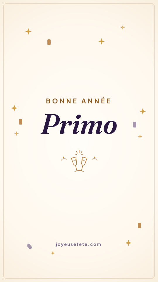 Image « Bonne année Primo » au format story