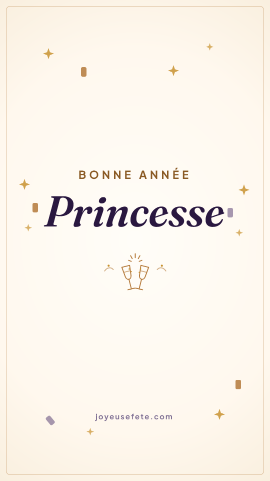 Image « Bonne année Princesse » au format story