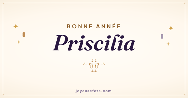 Image « Bonne année Priscilia » au format large