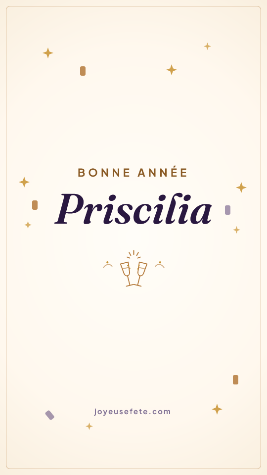 Image « Bonne année Priscilia » au format story