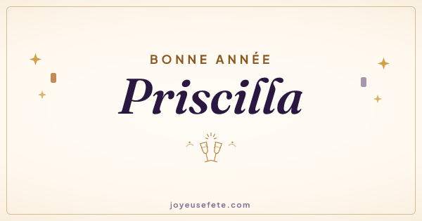 Image « Bonne année Priscilla » au format large