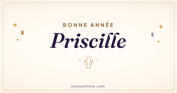 Image « Bonne année Priscille » au format large