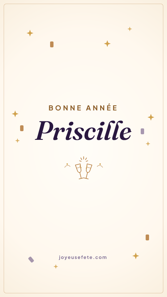 Image « Bonne année Priscille » au format story