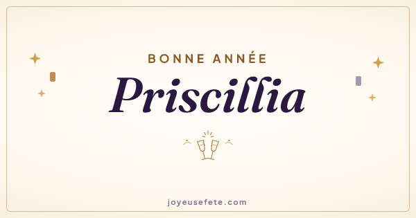 Image « Bonne année Priscillia » au format large