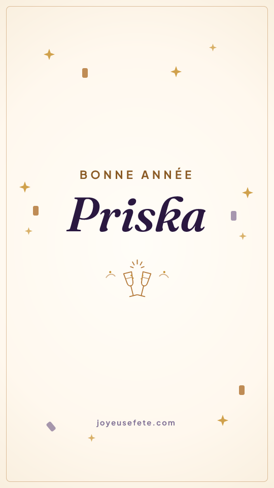Image « Bonne année Priska » au format story