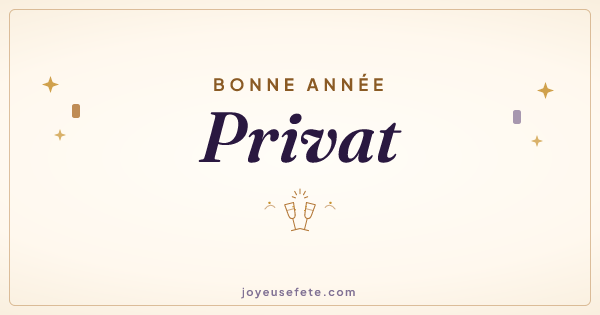 Image « Bonne année Privat » au format large