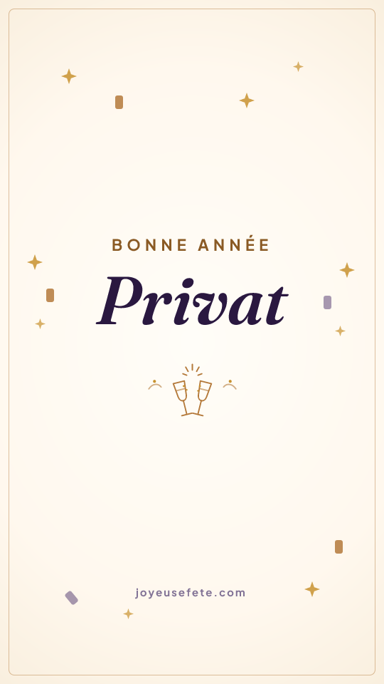 Image « Bonne année Privat » au format story