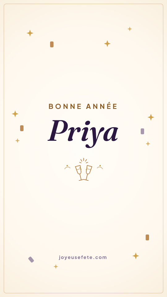 Image « Bonne année Priya » au format story