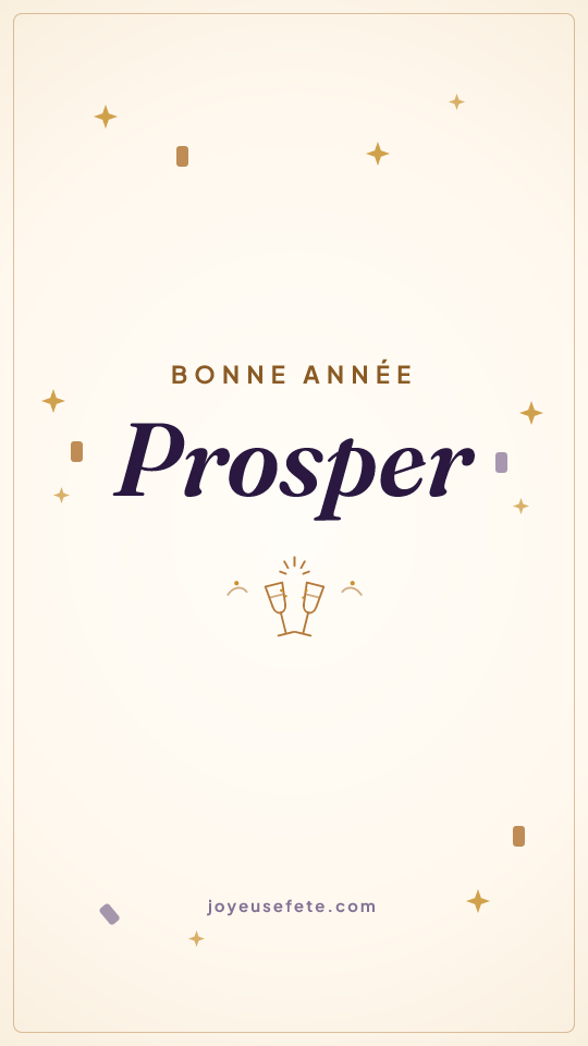 Image « Bonne année Prosper » au format story