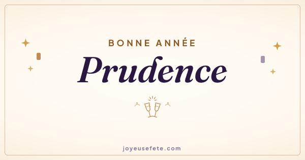 Image « Bonne année Prudence » au format large