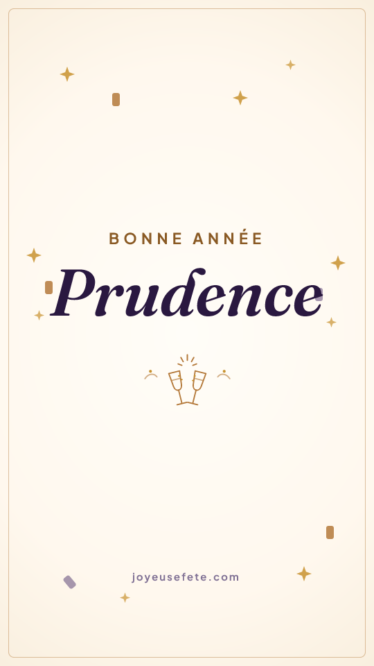 Image « Bonne année Prudence » au format story