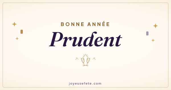 Image « Bonne année Prudent » au format large