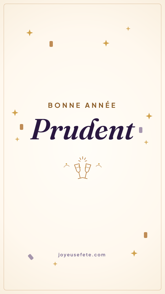 Image « Bonne année Prudent » au format story