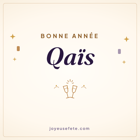Image carrée « Bonne année Qaïs » pour WhatsApp