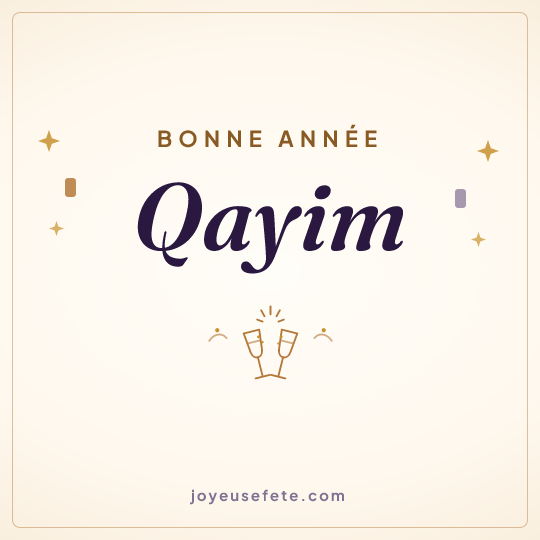 Image carrée « Bonne année Qayim » pour WhatsApp