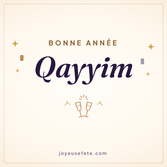 Image carrée « Bonne année Qayyim » pour WhatsApp