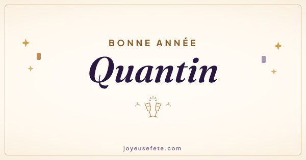 Image « Bonne année Quantin » au format large