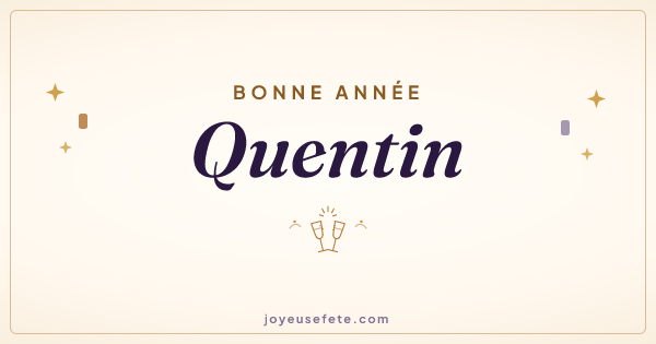 Image « Bonne année Quentin » au format large