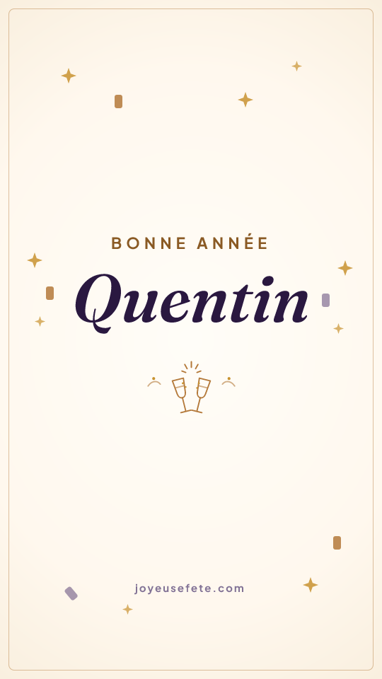 Image « Bonne année Quentin » au format story