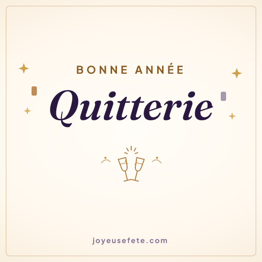 Image carrée « Bonne année Quitterie » pour WhatsApp