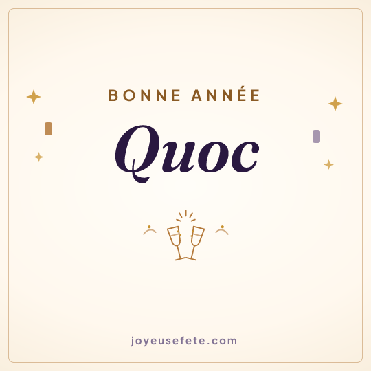Image carrée « Bonne année Quoc » pour WhatsApp
