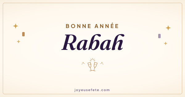 Image « Bonne année Rabah » au format large