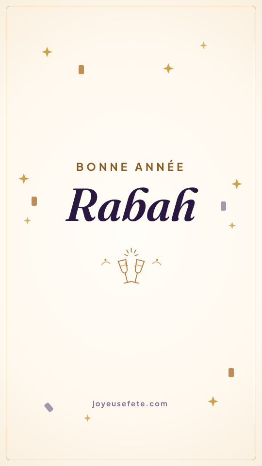 Image « Bonne année Rabah » au format story