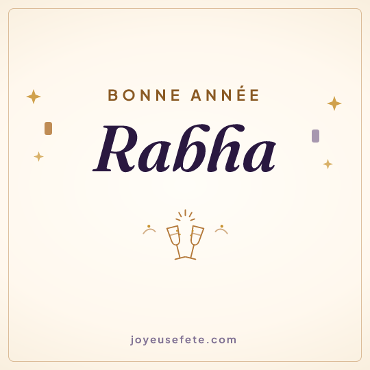 Image carrée « Bonne année Rabha » pour WhatsApp