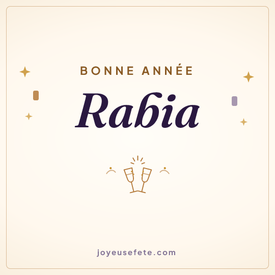 Image carrée « Bonne année Rabia » pour WhatsApp