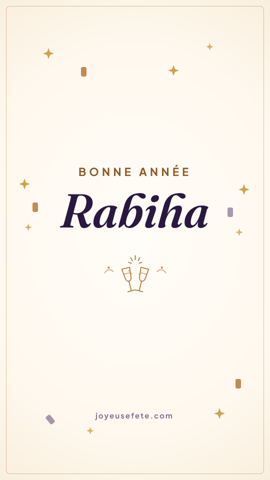 Image « Bonne année Rabiha » au format story