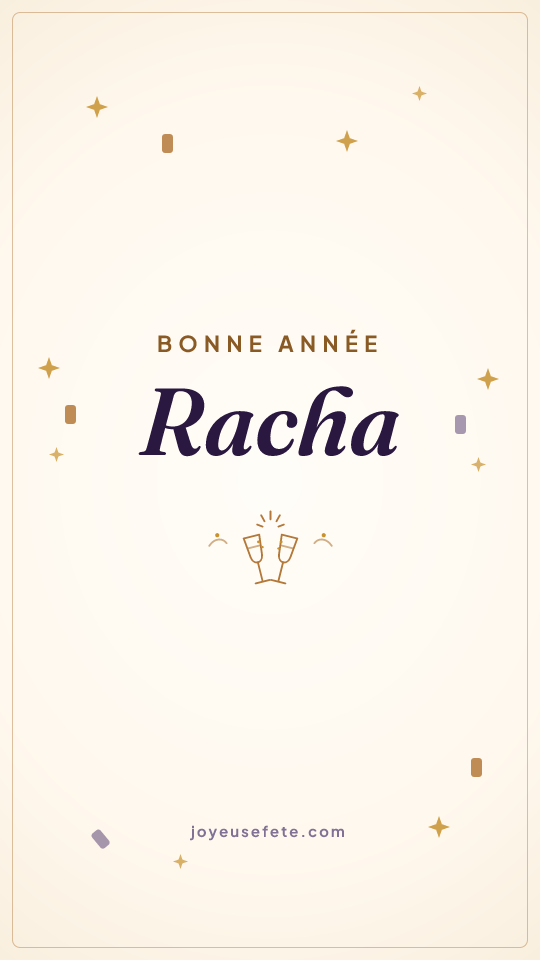 Image « Bonne année Racha » au format story