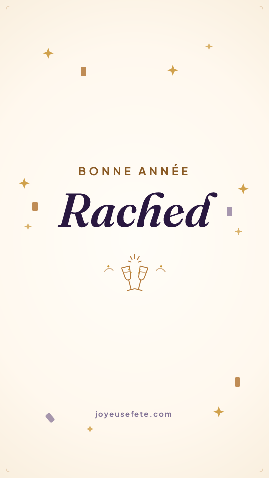 Image « Bonne année Rached » au format story