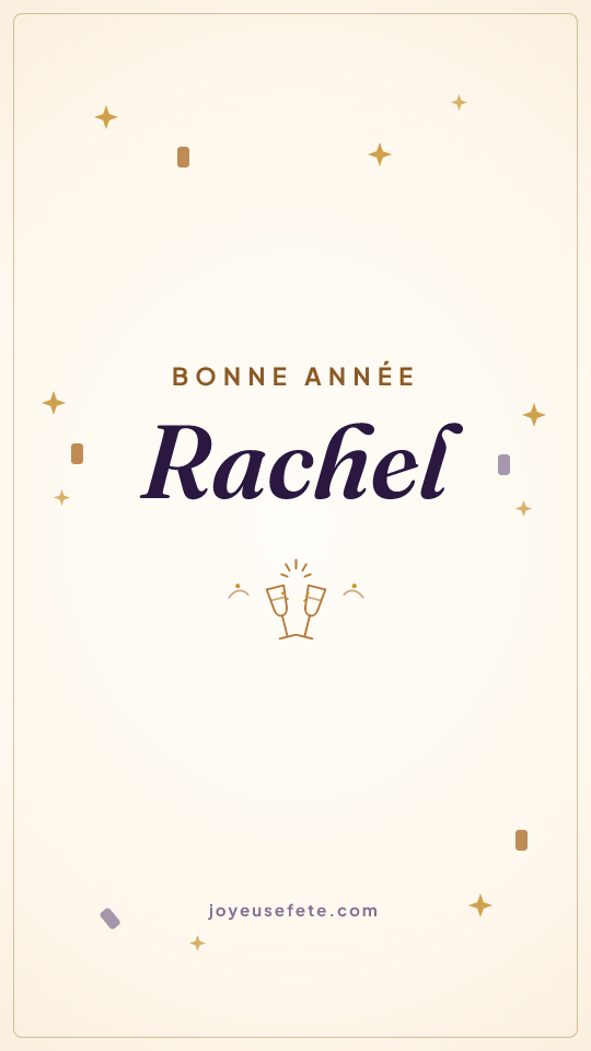 Image « Bonne année Rachel » au format story