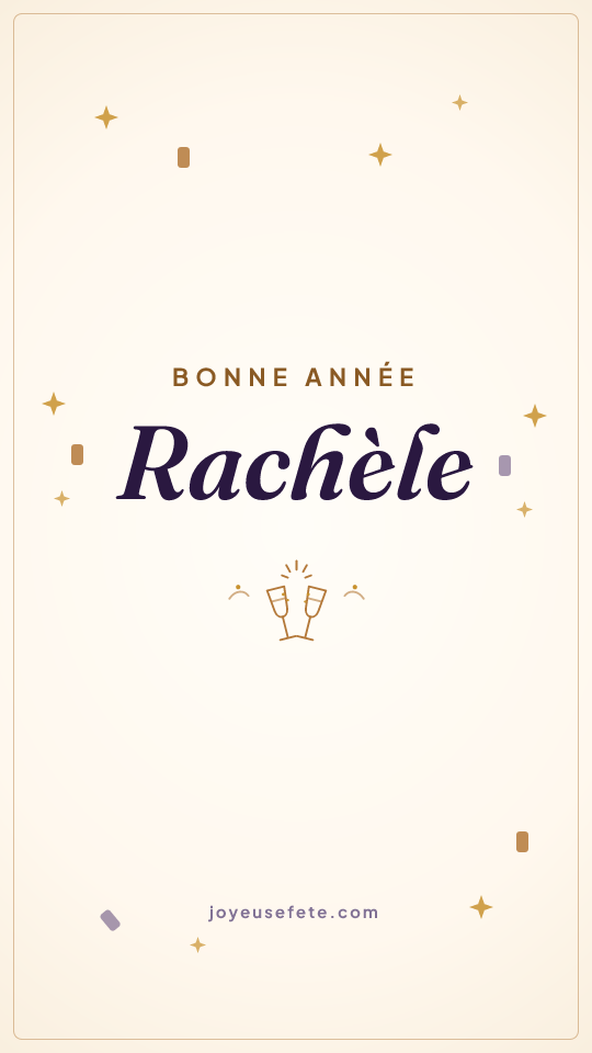 Image « Bonne année Rachèle » au format story