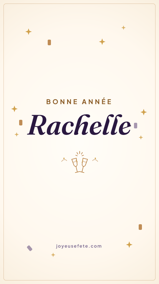 Image « Bonne année Rachelle » au format story