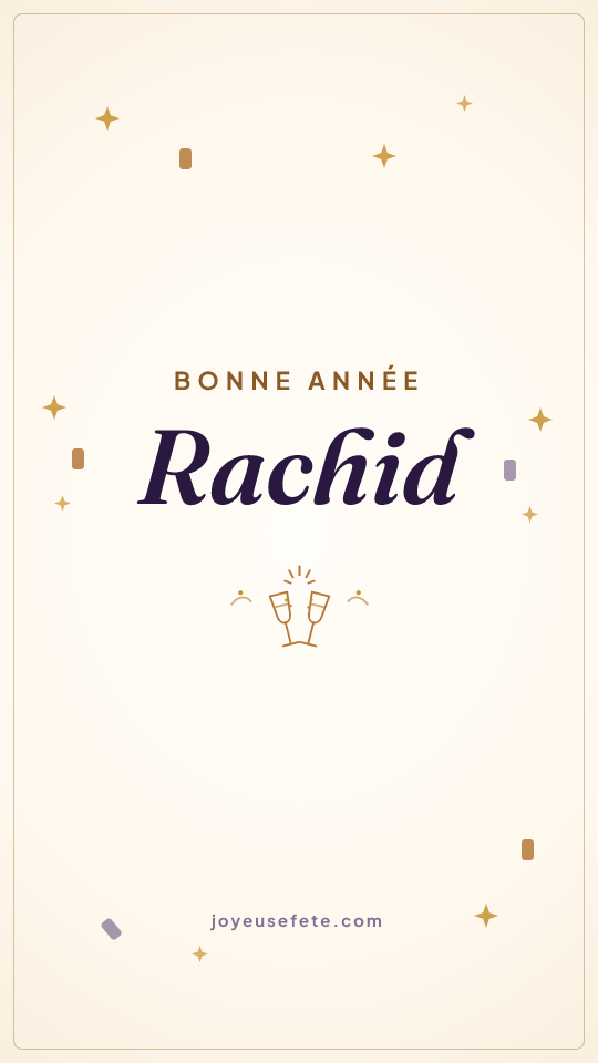 Image « Bonne année Rachid » au format story
