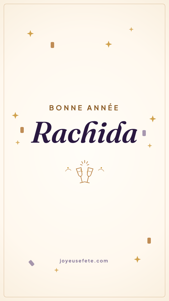Image « Bonne année Rachida » au format story