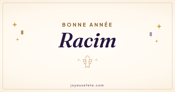 Image « Bonne année Racim » au format large