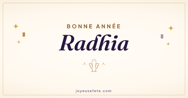 Image « Bonne année Radhia » au format large
