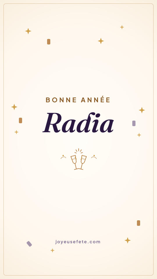 Image « Bonne année Radia » au format story