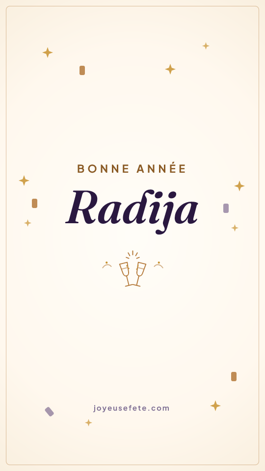 Image « Bonne année Radija » au format story